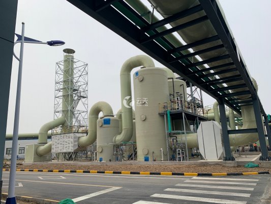 填埋場(chǎng)廢氣處理系統(tǒng)（風(fēng)管及設(shè)備材質(zhì)：玻璃鋼）